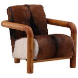 Eleni Leather Chair, Brown