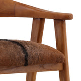 Enora Leather Counter Stool, Brown