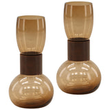 Rosmere Vase, Brown, Set of 2