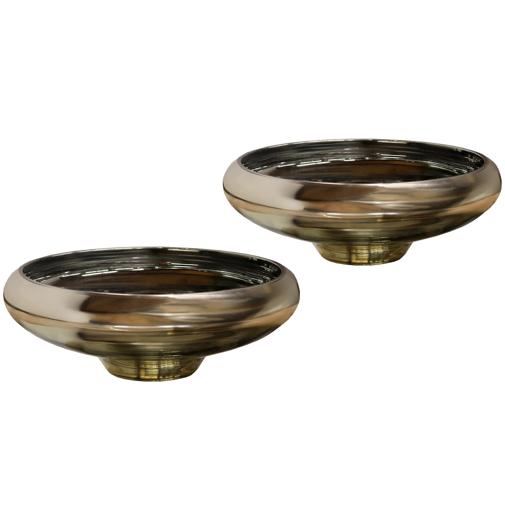 Rendale Bowl, Metallic Chrome, Set of 2