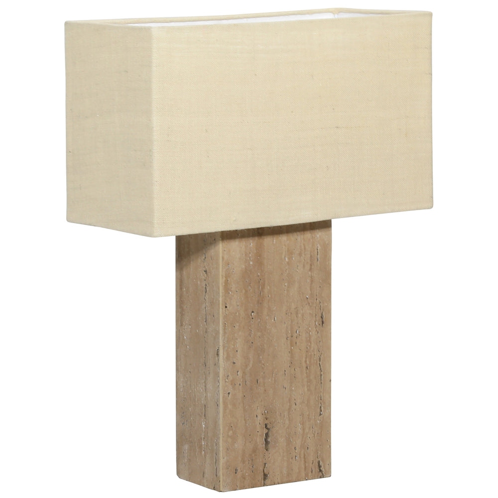 May Table Lamp, Natural Travertine