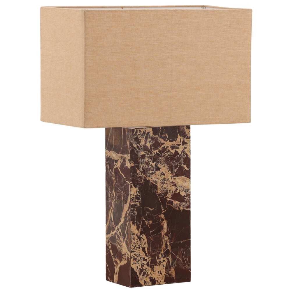 May Table Lamp, Red Marble