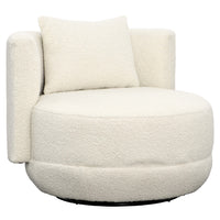 Deleon Swivel Chair, Ivory