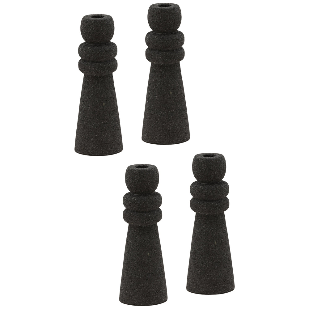Irondale Candle Holder, Dark Grey, Set of 4
