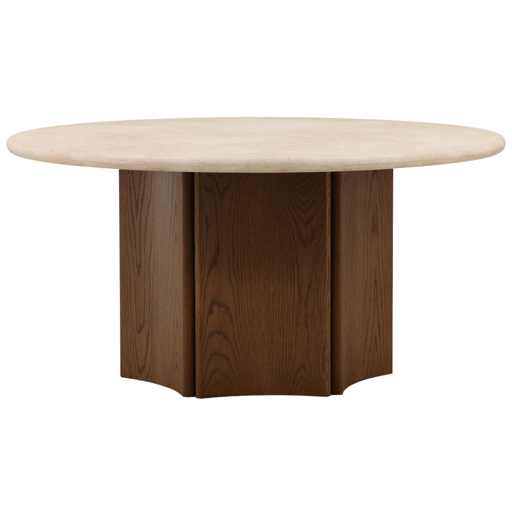 Oja Round Dining Table, Brown