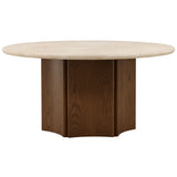 Oja Round Dining Table, Brown
