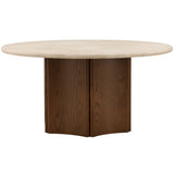 Oja Round Dining Table, Brown