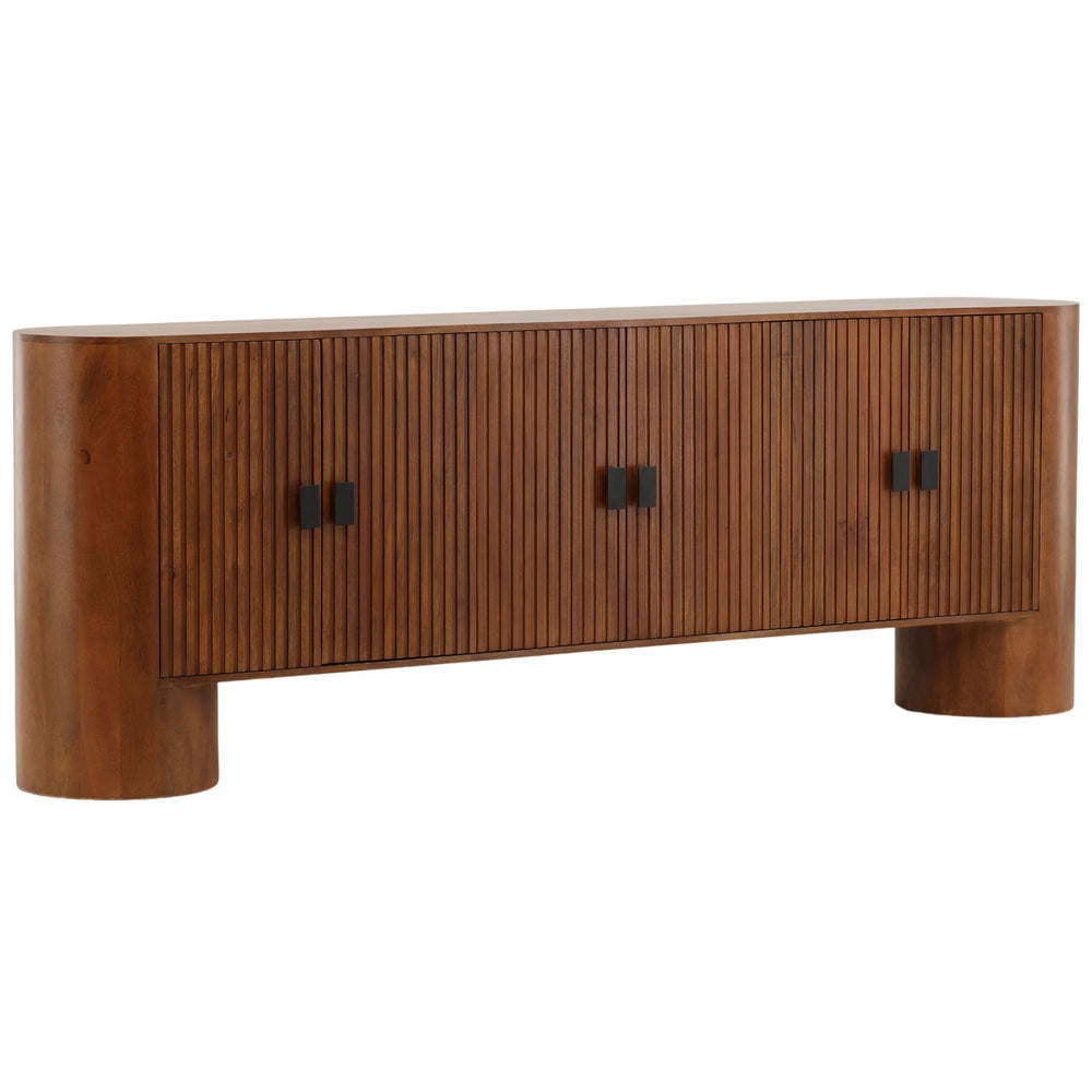 Stephenson 6 Door Sideboard, Medium Brown