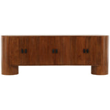 Stephenson 6 Door Sideboard, Medium Brown