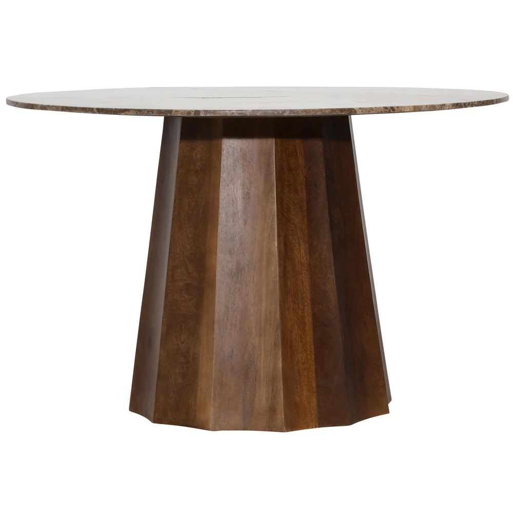 Atwell Round Dining Table, Medium Brown