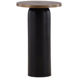 Cyan Side Table, Antique Brass
