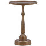 Luned Large Side Table, Antique Brass-Furniture - Accent Tables-High Fashion Home