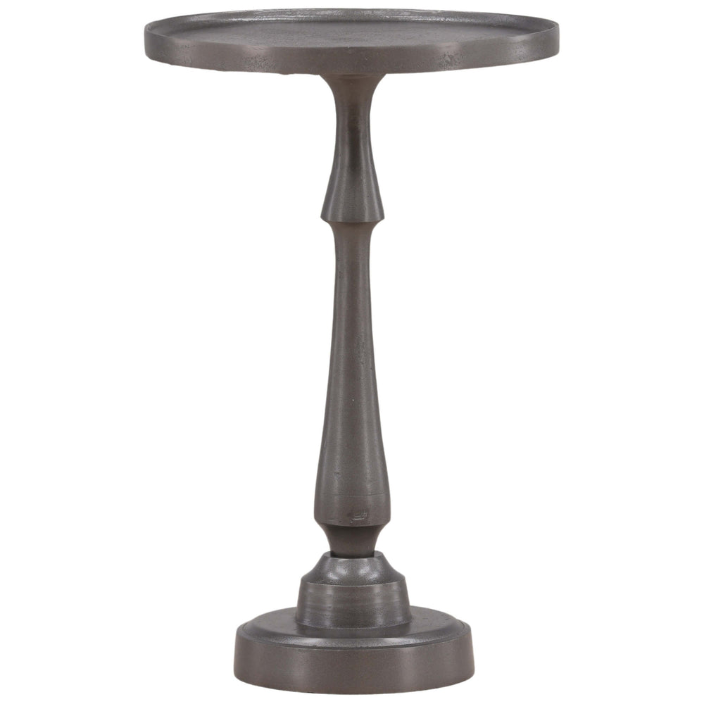 Luned Small Side Table, Antique Nickel-Furniture - Accent Tables-High Fashion Home