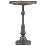 Luned Small Side Table, Antique Nickel-Furniture - Accent Tables-High Fashion Home