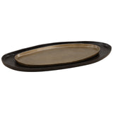 Roshan Tray, Black/Antique Brass, Set of 2