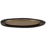 Roshan Tray, Black/Antique Brass, Set of 2