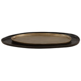Roshan Tray, Black/Antique Brass, Set of 2