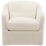 Ama Swivel Chair, Off-White