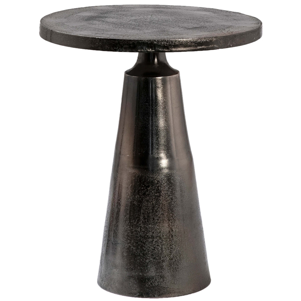 Strumm Side Table, Black Nickel-Furniture - Accent Tables-High Fashion Home