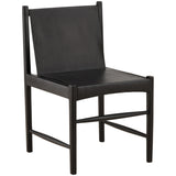 Celestine Leather Dining Chair, Black, Set of 2