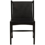 Celestine Leather Dining Chair, Black, Set of 2