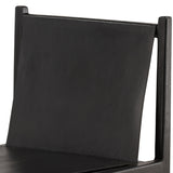 Celestine Leather Dining Chair, Black, Set of 2