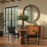 Celestine Leather Dining Chair, Black, Set of 2