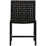 Benson Leather Dining Chair, Black, Set of 2