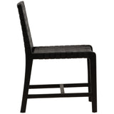 Benson Leather Dining Chair, Black, Set of 2