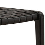 Benson Leather Dining Chair, Black, Set of 2