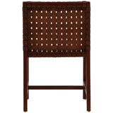 Benson Leather Dining Chair, Antique Brown, Set of 2