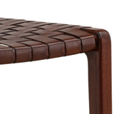 Benson Leather Dining Chair, Antique Brown, Set of 2