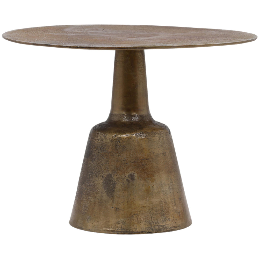 Golbez 40" Dining Table, Antique Brass
