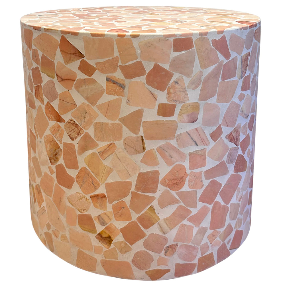 Devin Outdoor Side Table, Coral