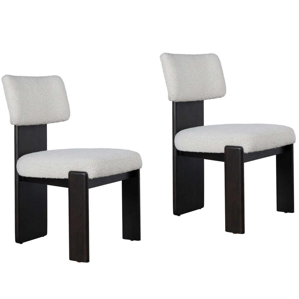 Zared Dining Chair, Cream, Set of 2-Furniture - Chairs-High Fashion Home