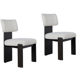 Zared Dining Chair, Cream, Set of 2-Furniture - Chairs-High Fashion Home