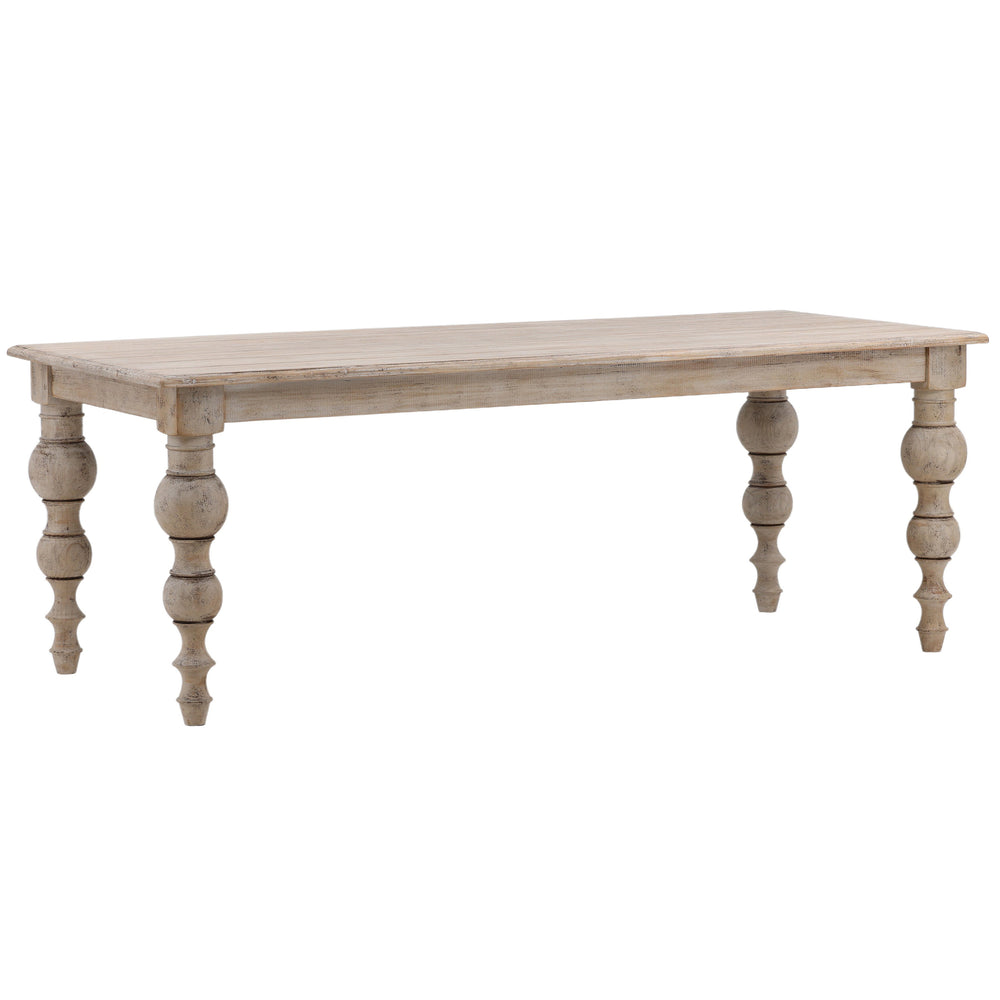 Merak Rectangular Dining Table, Antique Weathered