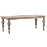 Merak Rectangular Dining Table, Antique Weathered