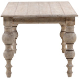 Merak Rectangular Dining Table, Antique Weathered