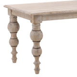 Merak Rectangular Dining Table, Antique Weathered