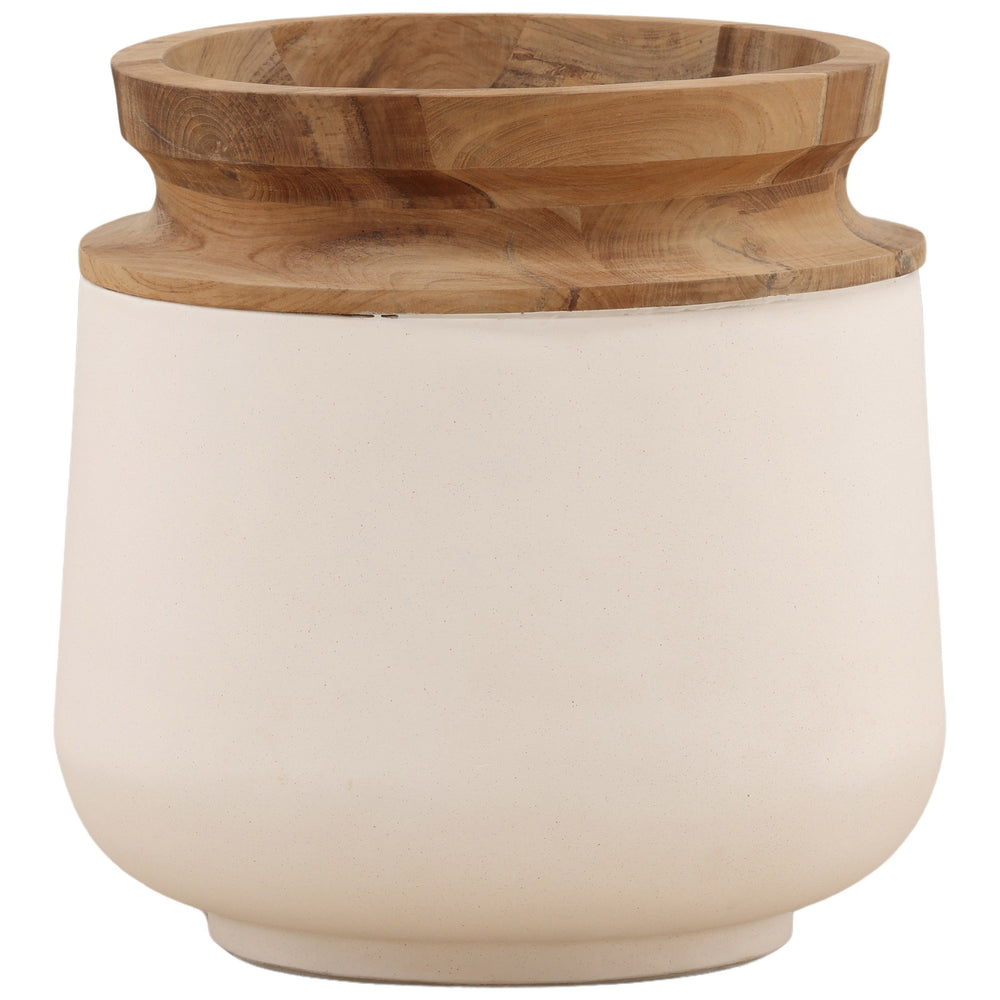 Nina Short Pot, White