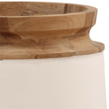 Nina Short Pot, White
