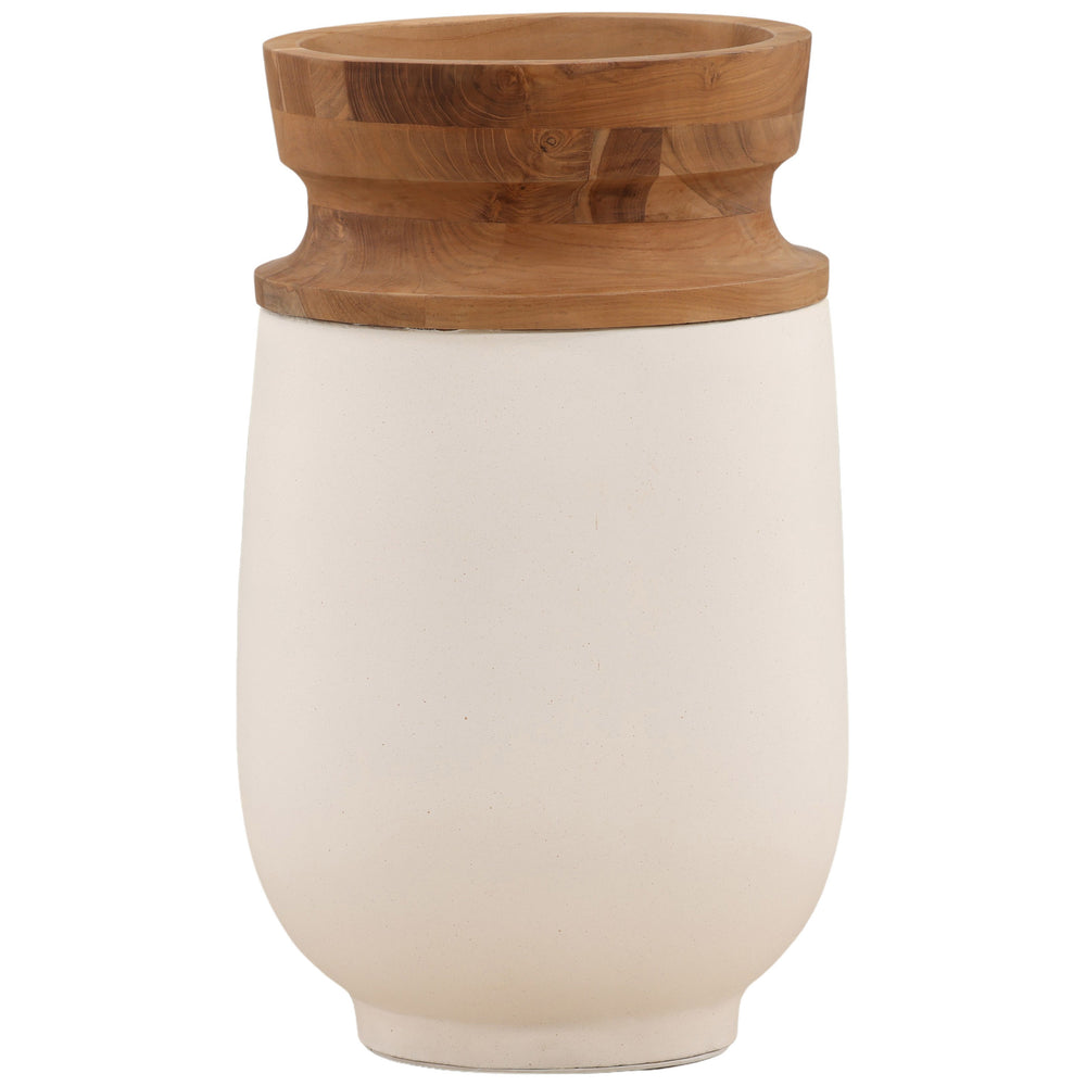 Nina Tall Pot, White