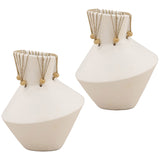Tavo Vase, White/Natural, Set of 2