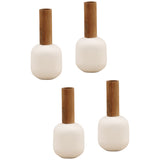 Aldmere Vase, White/Natural, Set of 4