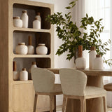 Ludlow Vase, White/Natural, Set of 4