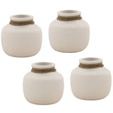 Yarley Vase, White/Natural, Set of 4