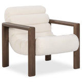 Dahlia Accent Chair, Ivory Fleece-Furniture - Chairs-High Fashion Home
