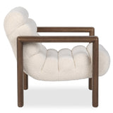 Dahlia Accent Chair, Ivory Fleece-Furniture - Chairs-High Fashion Home