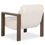 Dahlia Accent Chair, Ivory Fleece-Furniture - Chairs-High Fashion Home